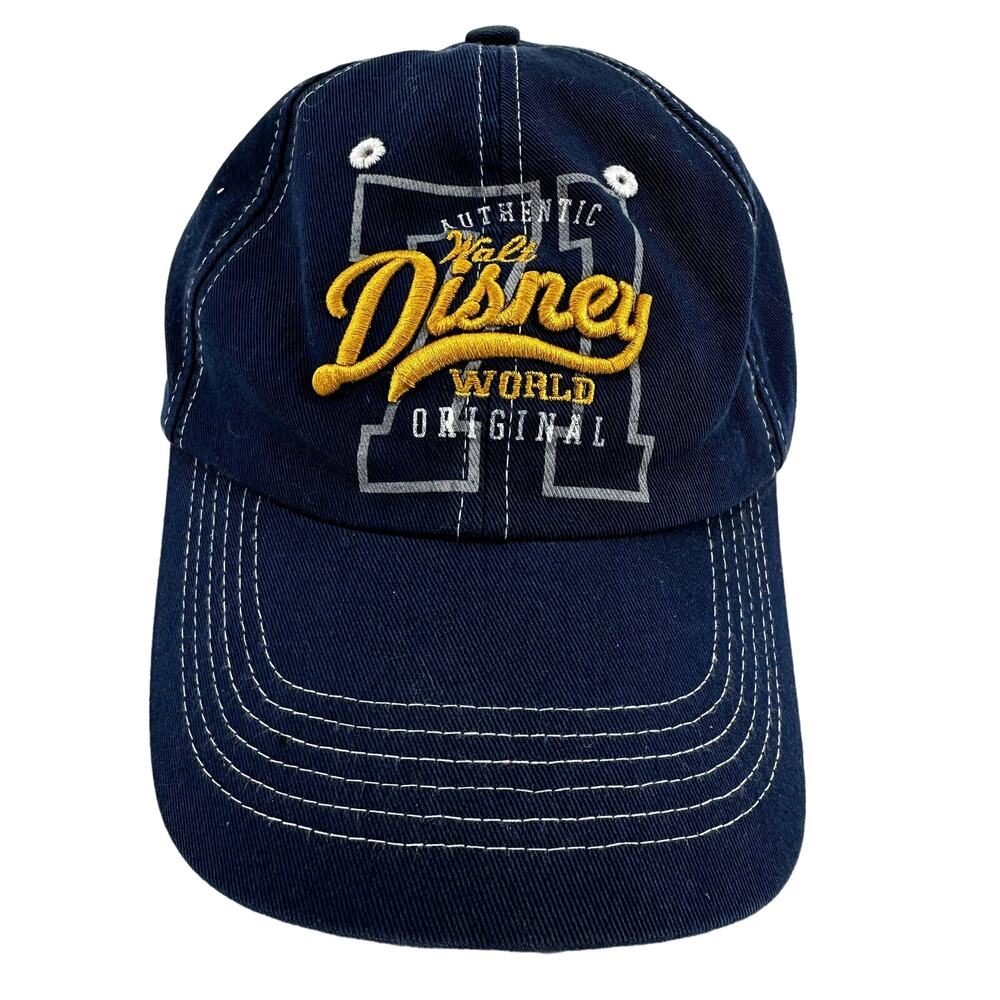 Disney Parks Disney World Baseball Cap Embroidered Logo Adjustable Blue One Size